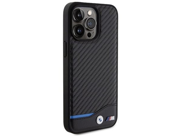 BMW BMHCP15X22NBCK iPhone 15 Pro Max 6,7" svart Leather Carbon