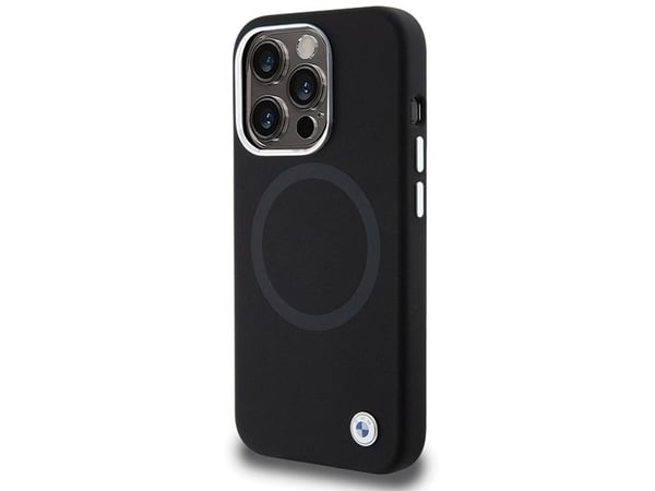Apple iPhone 15 Pro Max BMW Signature flytende silikondeksel MagSafe (BMHMP15XSILBK2) svart farge