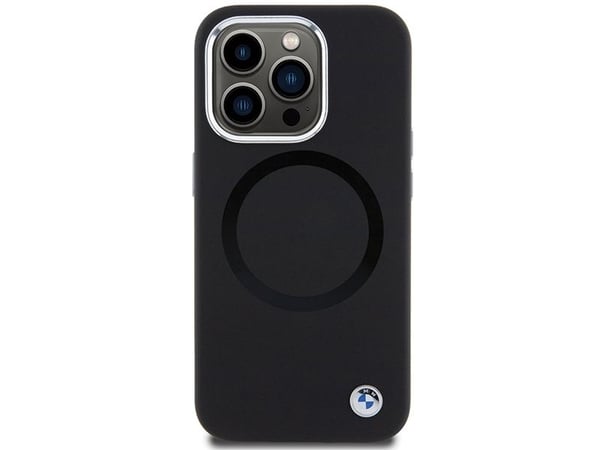 Apple iPhone 15 Pro Max BMW Signature flytende silikondeksel MagSafe (BMHMP15XSILBK2) svart farge