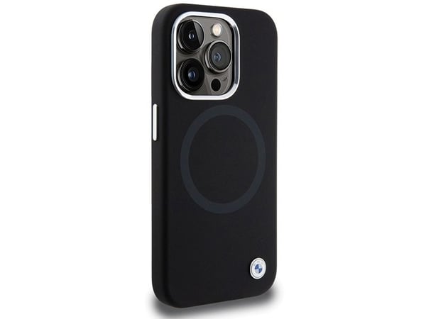Apple iPhone 15 Pro Max BMW Signature flytende silikondeksel MagSafe (BMHMP15XSILBK2) svart farge