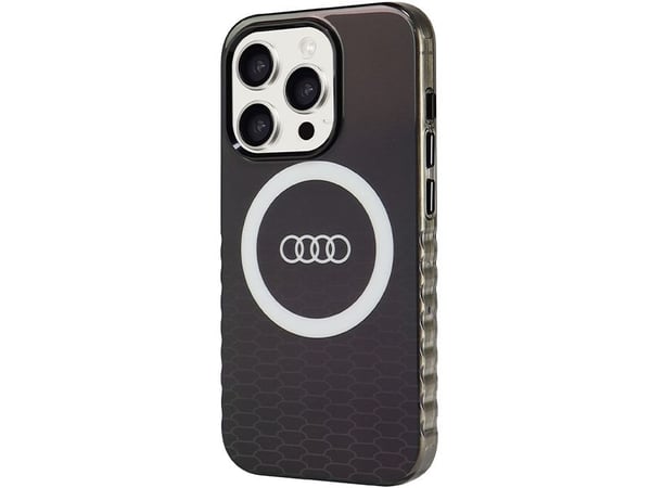 Audi iPhone 15 Pro 6,1" MagSafe-deksel med Big Logo (IML), sort