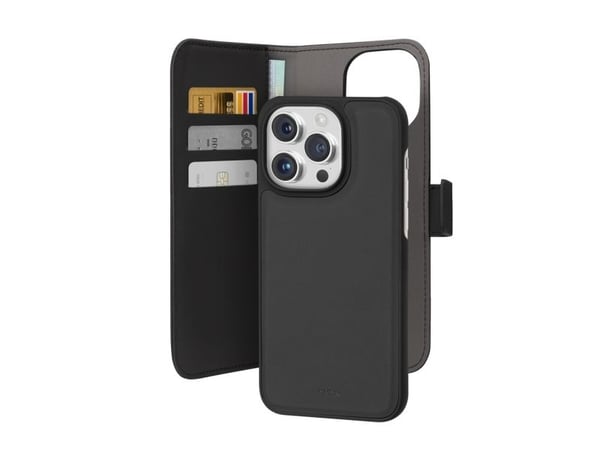 PURO PUIPC15P67BOOKC3BLK, Lommebok-etui, Apple, iPhone 15 Pro Max, 17 cm (6.7"), Svart
