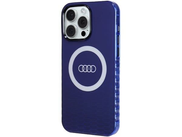 Audi-hette til iPhone 15 Pro Max 6,7" blå IML Big Logo MagSafe-etui