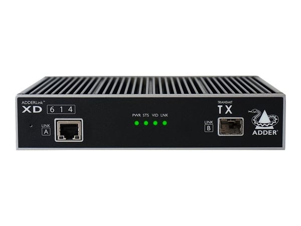 ADDER XD614P-DP, Sändare och mottagare, Kabel, 4000 m, Cat6, Cat6+, Cat6a, Cat6e, Cat7, Cat7e, Cat8.1, Fiber, 1920 x 1200 pixlar, 8 bit