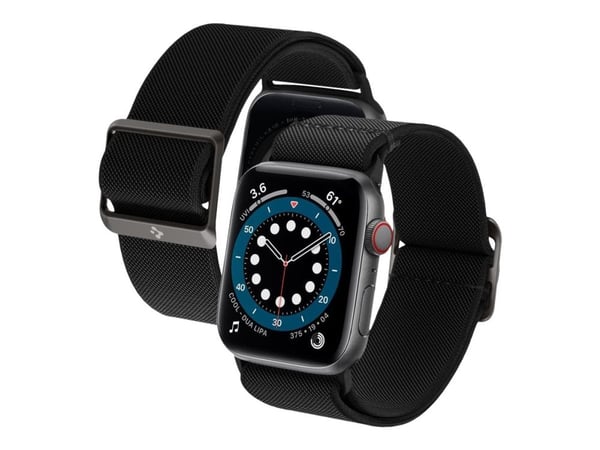 Spigen Lite Fit - Bånd for smart armbåndsur - svart - for Apple Watch Hermès Series 12, Hermès Series 9, SE 3, Series 10, Series 11, Series 12