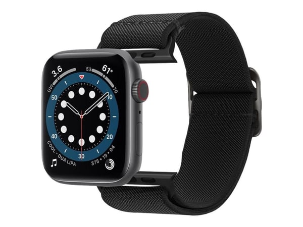 Spigen Lite Fit - Bånd for smart armbåndsur - svart - for Apple Watch Hermès Series 12, Hermès Series 9, SE 3, Series 10, Series 11, Series 12