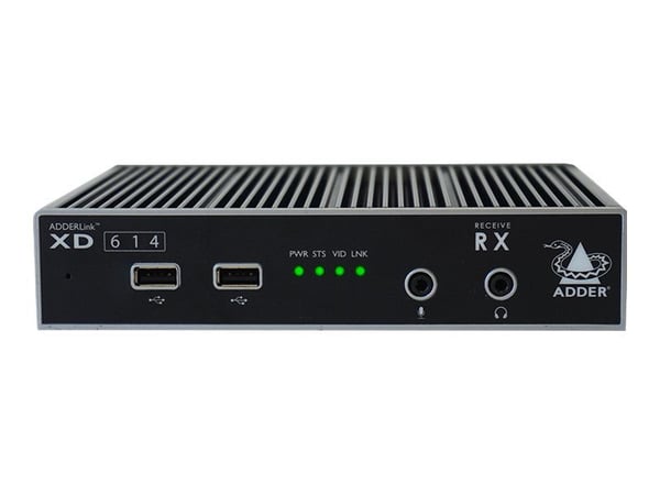 AdderLink XD614 - Quad-Head - sender og mottaker - KVM / lyd / seriell / USB / nettverksutvider - USB - opp til 4 km