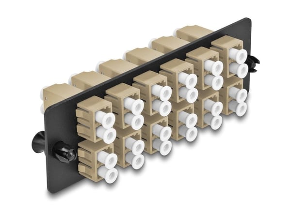Delock - Fiberoptisk adapterplatta - LC Duplex MM X 12 - beige