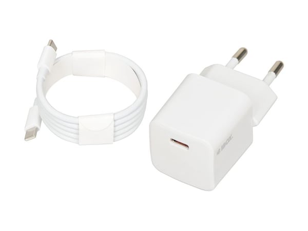 iBOX C-38CW - Strømadapter - 30 watt - 3 A - PD 3.0, QC 3.0, QC 4.0 (USB-C) - på kabel: USB-C