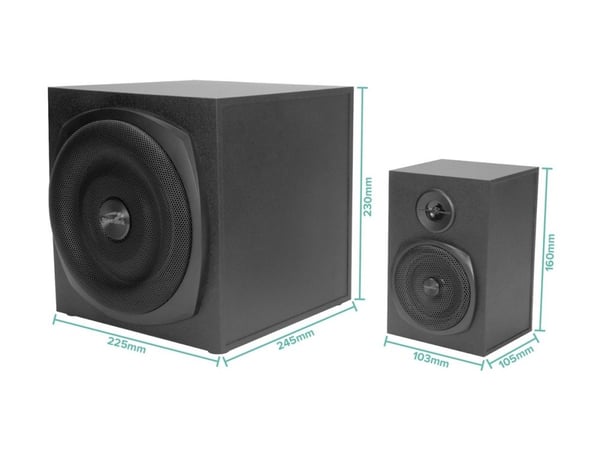 SPEEDLINK GRAVITY LT 2.1, 2.1 kanavat, 40 W, Universal, musta, 1,5 m, 40 - 20000 Hz