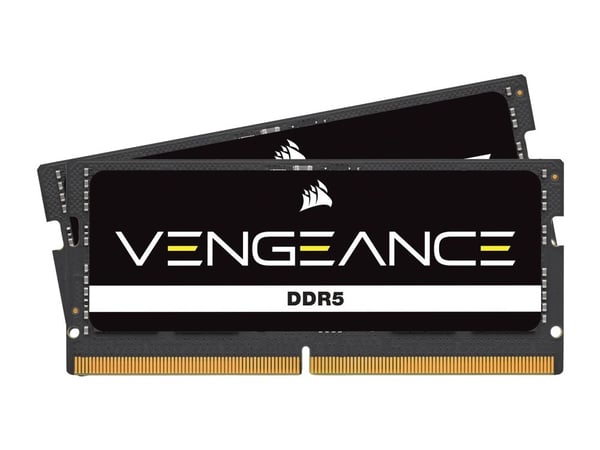 CORSAIR VENGEANCE 16GB 2x8GB DDR5 4800MHz SODIMM puskuroimaton 40-40-40-40-77 Musta PCB Std PMIC 1.1V