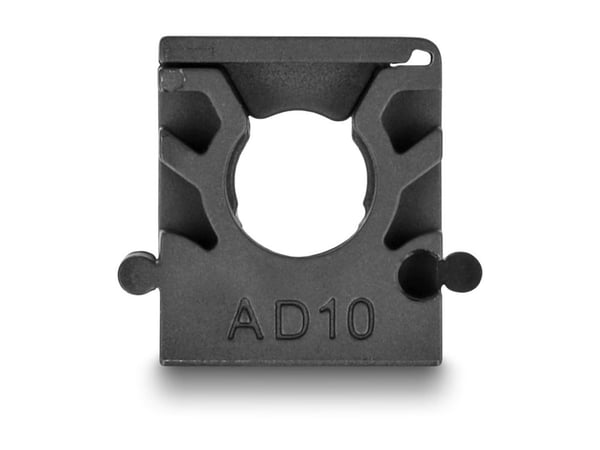 Delock - Kabelholder - with locking clip, 10 mm - svart (en pakke 8)