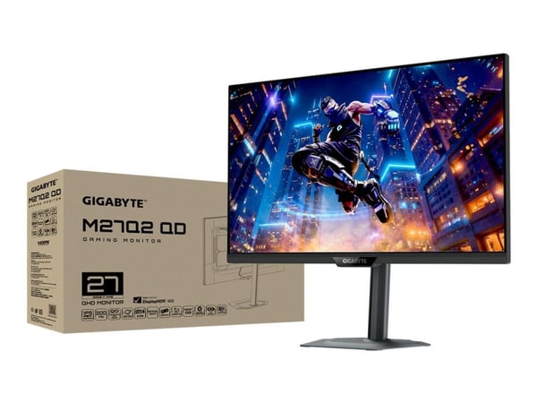 GIGABYTE M27Q2 QD, 68,6 cm (27"), 2560 x 1440 pikseliä, Quad HD, LED, 1 ms, musta