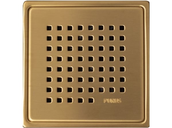 Rist/ramme Rustfri 150mm - 150x150mm t/afløbsskål m/firk. rist u/udskær. mess