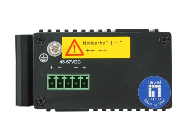 LevelOne IGP-0502 - Switch - -40°C to 75°C - 4 x 10/100/1000 (PoE+) + 1 x Gigabit SFP - stasjonær, DIN-skinnemonterbar, veggmonterbar - PoE+ (120 W)