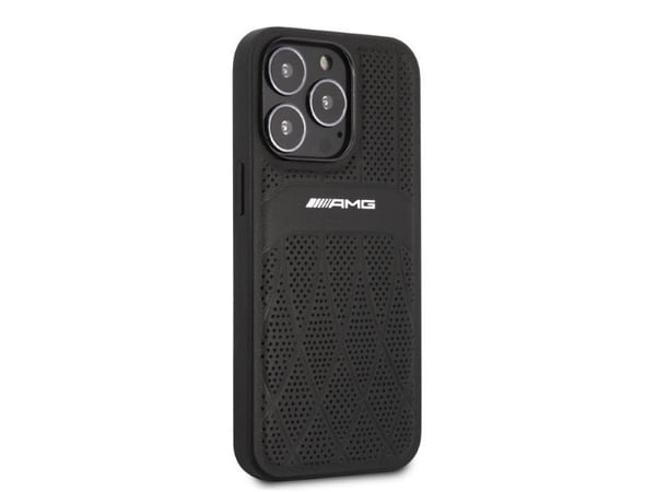 AMG AMHCP13LOSDBK iPhone 13 Pro / 13 6,1" czarny/black hardcase Leather Curved Lines