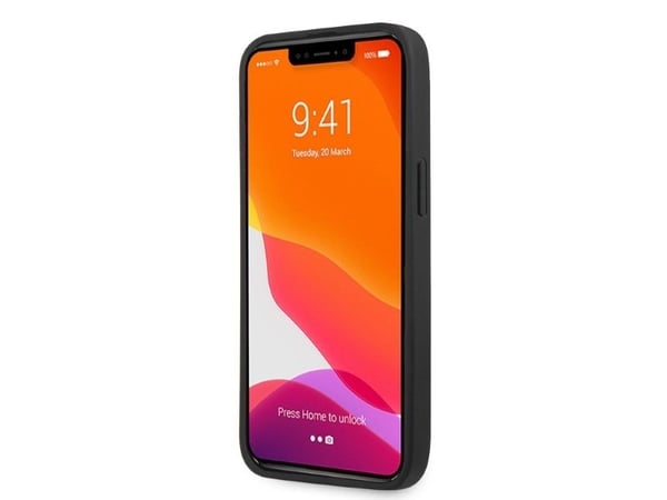 AMG AMHCP13LOSDBK iPhone 13 Pro / 13 6,1" czarny/black hardcase Leather Curved Lines