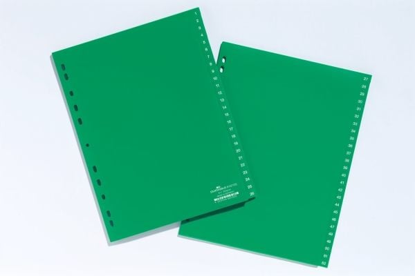 Durable 6157, Numeroitu välilehtihakemisto, Vihreä, Muotokuva, A4, 230 mm, 297 mm