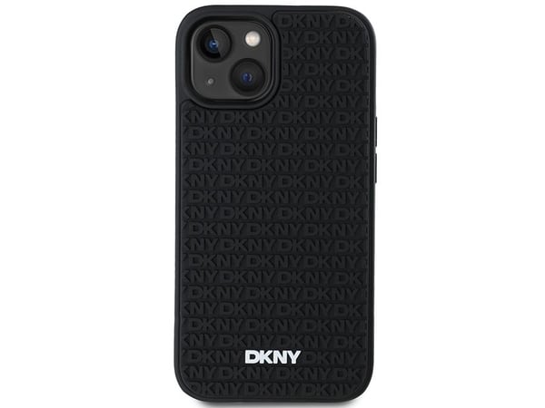 Apple iPhone 13 / 14 / 15 DKNY kotelo 3D kumi toistuva kuvio (DKHCP15S3DRPWK) dėklas telefonui juodos spalvos