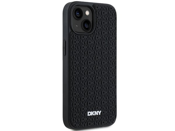 Apple iPhone 13 / 14 / 15 DKNY kotelo 3D kumi toistuva kuvio (DKHCP15S3DRPWK) dėklas telefonui juodos spalvos