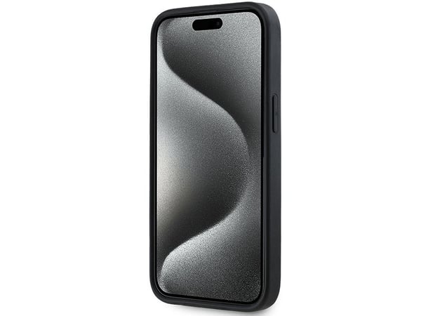 Apple iPhone 13 / 14 / 15 DKNY kotelo 3D kumi toistuva kuvio (DKHCP15S3DRPWK) dėklas telefonui juodos spalvos
