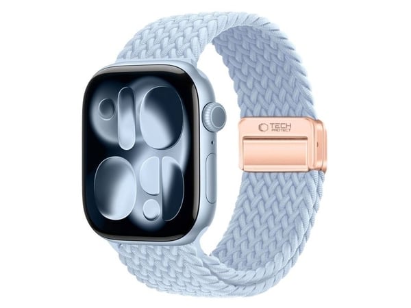 Tech-Protect klocKräm till Apple Watch 3/4/5/6/7/8/9/SE (38/40/41 mm) Tech-Protect nylonmag babyblå