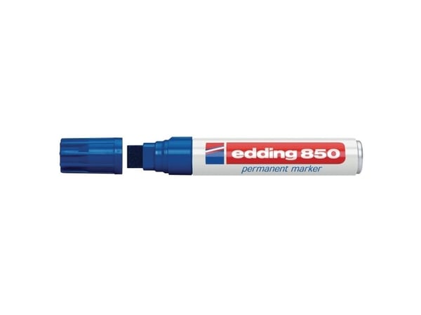 edding 850 - Markering - permanent - för glas, metall, plast - blå - 5-16 mm