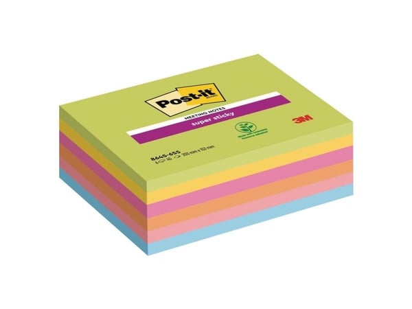 3M 86456SSEU klistrelapper 20,3 x 15,3 cm, flerfarget, 45 ark