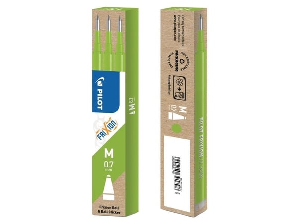 Pilot - Påfyll - lysegrønn - 0.7 mm - medium (en pakke 3) - for FriXion Ball