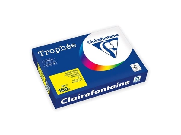 Farvet papir Trophée, A4, 160g, paino 1029, pakkaus 250 arkki