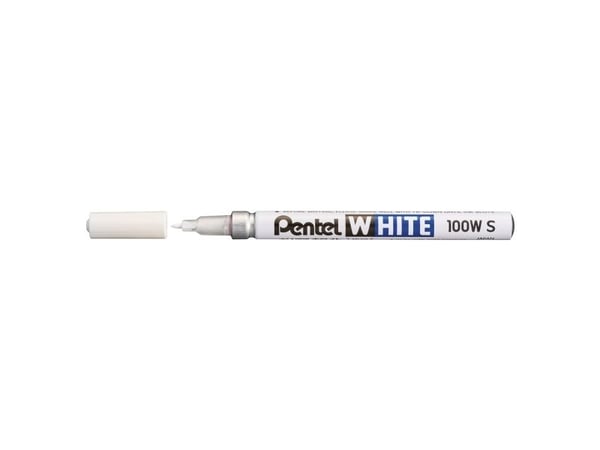 Pentel X100WS, Valkoinen, Valkoinen, 1 väriä, Hienojakoinen, Pyöreä pää, Pyöreä