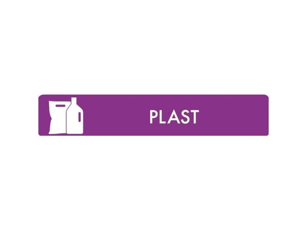 Piktogram plast, 3 x 16 cm, lilla