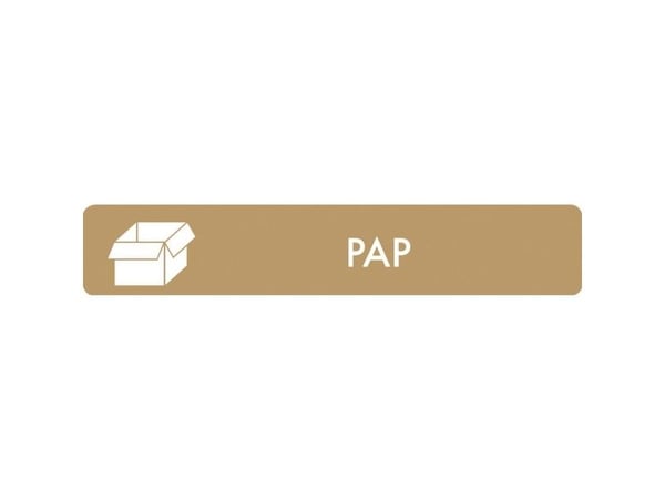 Piktogram, pap, 3 x 16 cm, brun