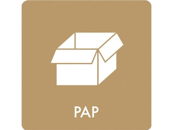 Piktogram, pap, 12 x 12 cm, brun