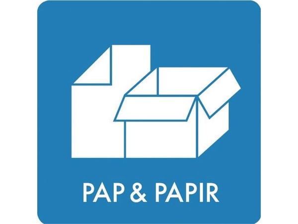 Piktogram, pap & papir, 12 x 12 cm, blå