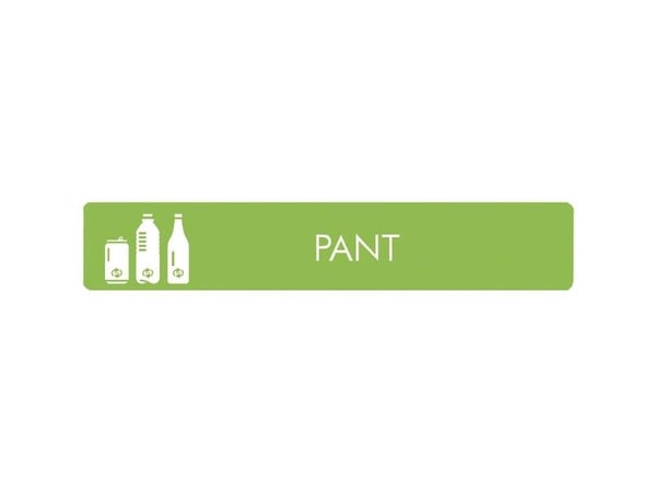Piktogram, pant, 3 x 16 cm, grøn
