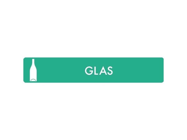 Piktogram, glas, 3 x 16 cm, grøn