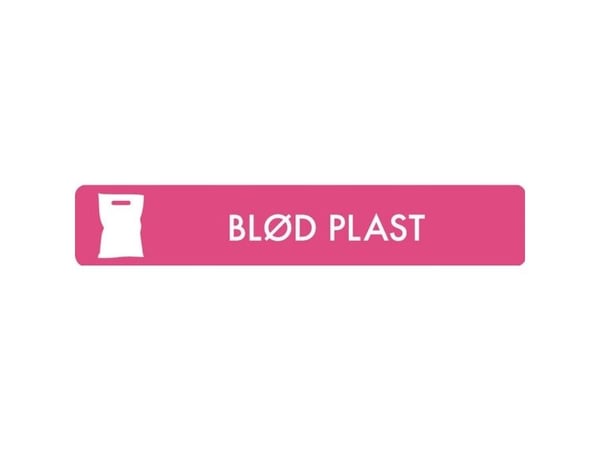 Piktogram, blød plast, 3 x 16 cm, pink