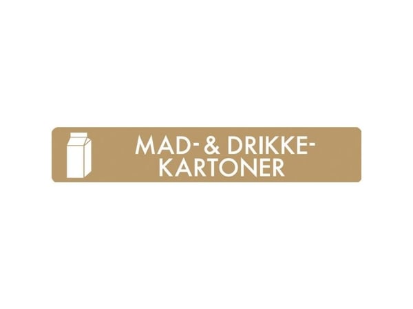 Piktogram, mad- & drikkekartoner, 3 x 16 cm, brun