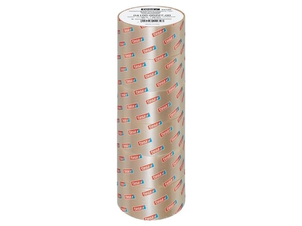 Packtejp Tesapack 4100, PVC, 50 mm x 66 m, klar, förpackning á 6 st