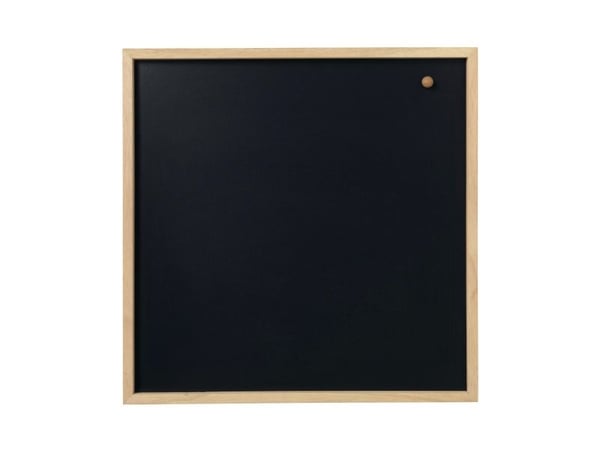 Magnetisk NAGA kridttavle 60x60 cm sort med 2,5 cm ramme i gummitræ