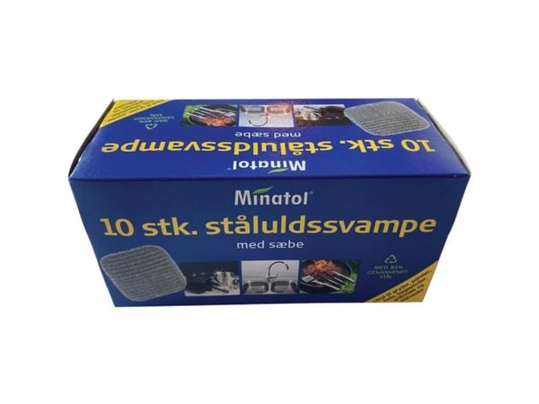 Sæberondel Minatol Ståluld med Sæbe,10 stk/bk - (10 stk.)