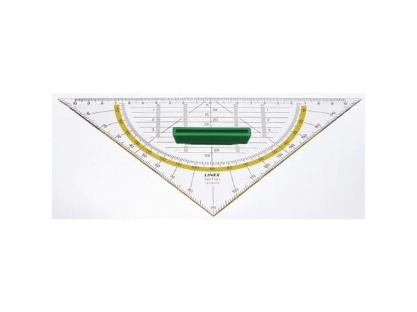 Geometritrekant Linex, 21 cm, 45 grader