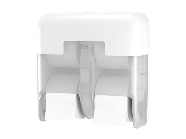Dispenser Tork OptiServe® T7 vit - för 4 toalettrullar utan hylsa
