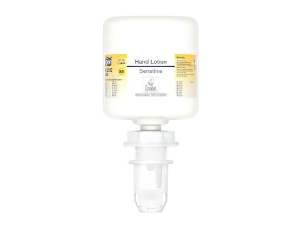 Handkräm Tork S5 Mini Sensitive Handlotion 525ml utan parfym - (8 st. x 525 ml per kartong)