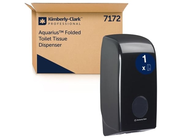 Dispenser Kimberly-Clark Aquarius Mini, 12,3x16,8x33,8 cm, svart, plast