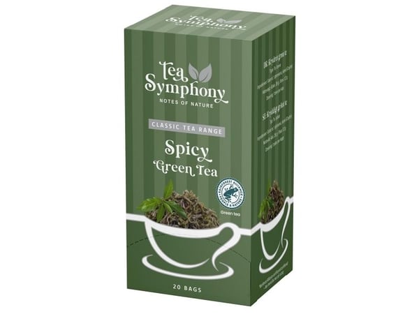 Tee, Symphony Type 1, täyttöpaino: 40 mausteista vihreää teetä, 20 kpl:n pakkaus