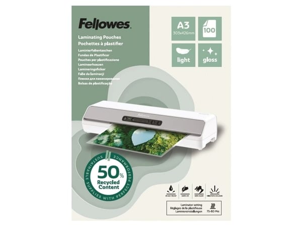 Fellowes 100142988, Kiiltävä, A3, Thermal, 426 mm, 1 mm, 303 mm