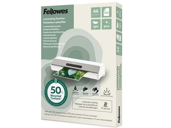 Fellowes 100143441, Kiiltävä, A6, Thermal, 111 mm, 1 mm, 154 mm