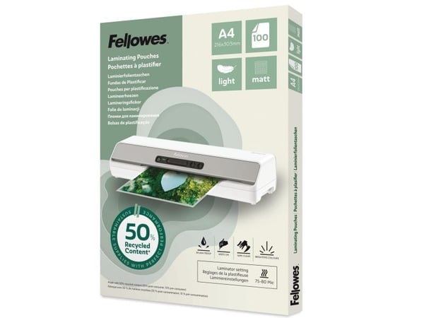 Fellowes 100143435, Matta, A4, Thermal, 216 mm, 1 mm, 303 mm